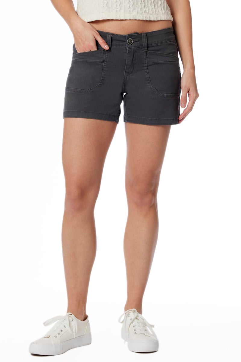 Unionbay Women's Darcy Stretch High Rise, 5" Inseam Short, Galaxy Grey 17 - Image 2